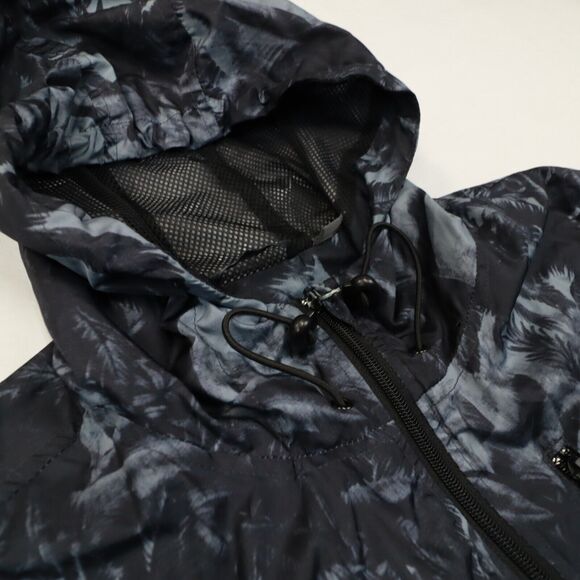 Slate & Stone Windbreaker Tropical PrJacket Men's size Medium Black Full Zip - Picture 7 of 12